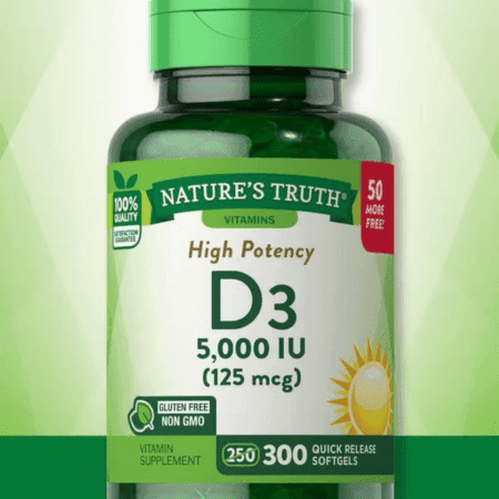 NATURES TRUTH D3 5000IU 125 MCG 300 SOFTGELS