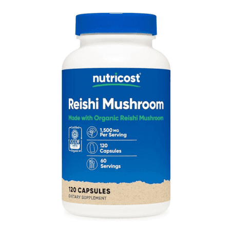 Nutricost Organic Reishi Mushroom (MWO) Capsules 1500 MG 120 CAPS